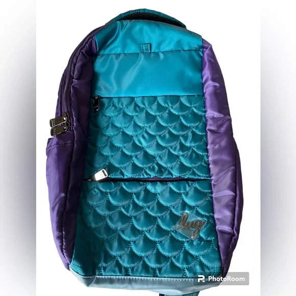 LUG Teal and Purple Quilted Hopper 2 Backpack Amazon.com | Lug Hopper Shorty Backpack for Women – Multiple  main image 2